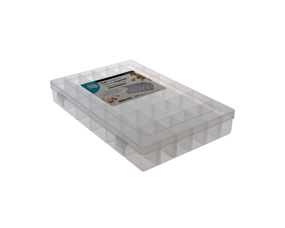 Medium Plastic Craft Storage Box - 27cmx17.5cmx4.5cm