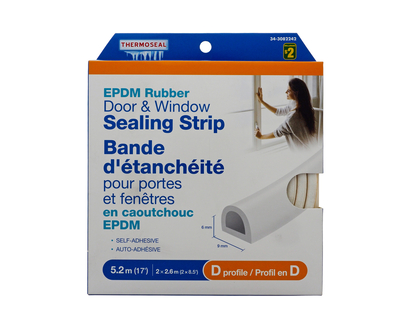 'D' Shaped Rubber Door+window Seal - 5.2 METERS