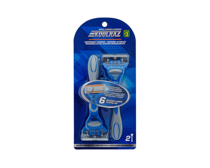 Men's 6 Blade Disposable Razor, 2pc - 2pk