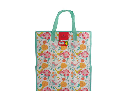Printed Shopping Bag w/Handle&Zipper - 38cmx18cmx42cm