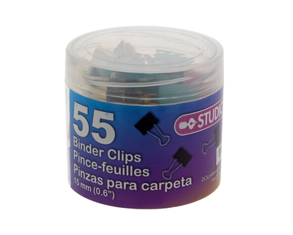 15mm Binder Clips, 55 Pack - 55pcs 15mm