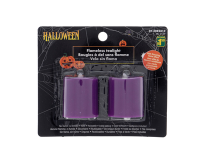 Halloween-Flameless Votive Candles, 2pc - 2pk