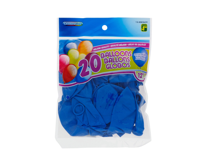 Ballons - Bleu royal 20un - Pqt 20/12po