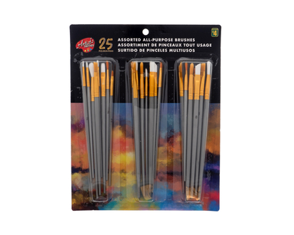 Artist Assorted Brushes, 25 Pack - 25pcs