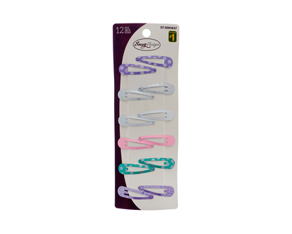 Petites barrettes assorties, 12un - Pqt de 12