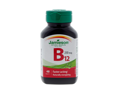 JAMIESON Vitamin B12 250 mcg -40 Tablets - 35ct,250mg