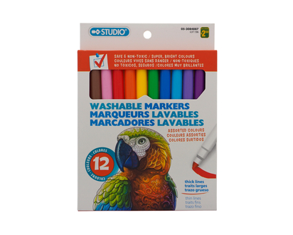 Marqueurs lavables, 12pc - 12un
