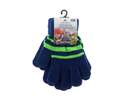 TNorthYouthStripeMagicGloves,2PC - 2 PK