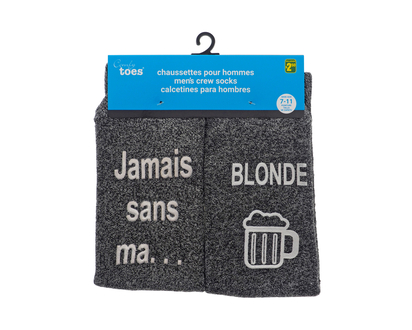 Chaussettes avec écriture pour homme - 10-13