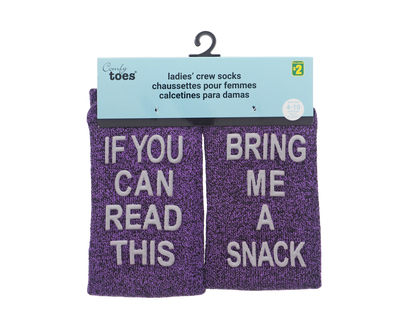 COMFY TOES Ladies Crew Socks - 9-11