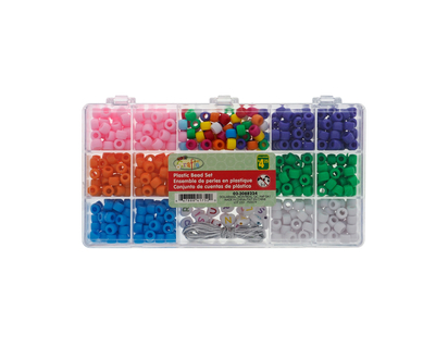 Assorted Small Bead Set In Plastic Box - 150g