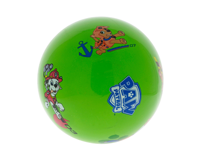 Green inflatable ball with dogs' picture -  9" 23CM