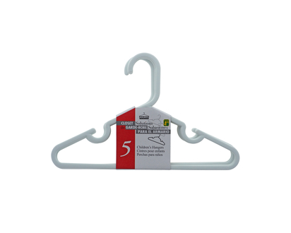 Children's Plastic Hangers, 6 Pack