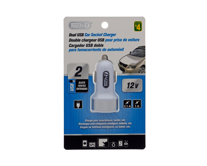 3.1amp Dual Usb Car Socket Charger - 2.25"