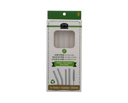 Reusable Straw With Brush, 4pc - 4pk
