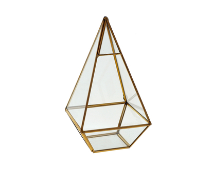 Cone Glass Terranium - 12cmx12cmx24.5cm