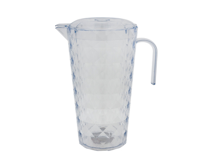 Embossed Plastic Pitcher With Lid - 1.9L / 64 OZ
