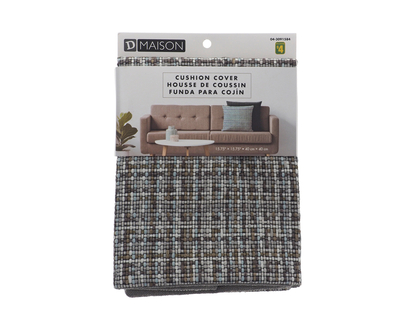 Square Checker Design Cushion Cover - 40cmx40cm
