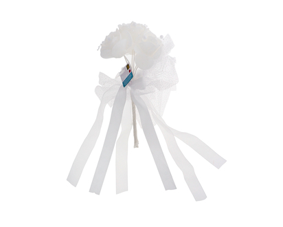 6 Rose wedding Bouquet W/pearls - 36g