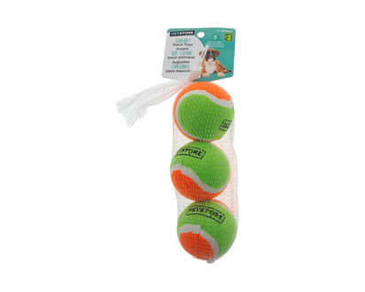 Tennis Ball Dog Toy w/Squeak, 3pc - 3 pk