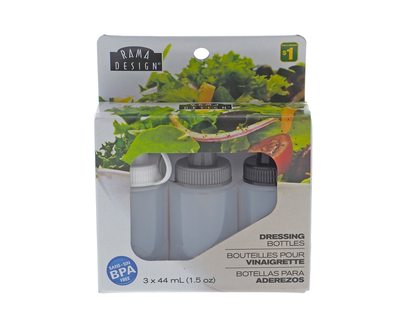 BPA-free plastic condiment bottles, 3pc - 3 pk