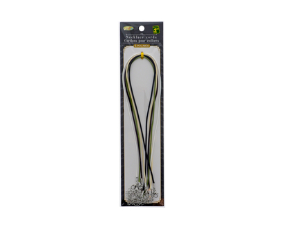 Collier de cordon a/fermoir métal, 5pc - 5mcx