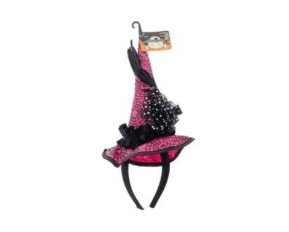 Halloween-Chapeau de sorcière s/bandeau - 19cmx34cm