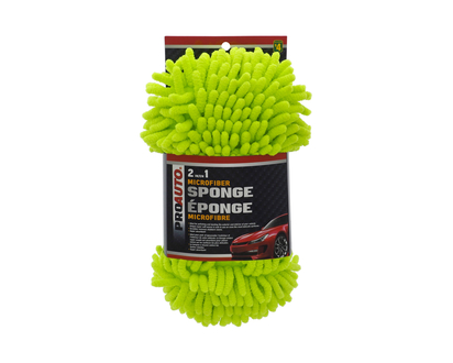 Microfiber Sponge With Scrubber - 9"x 4"x 2"