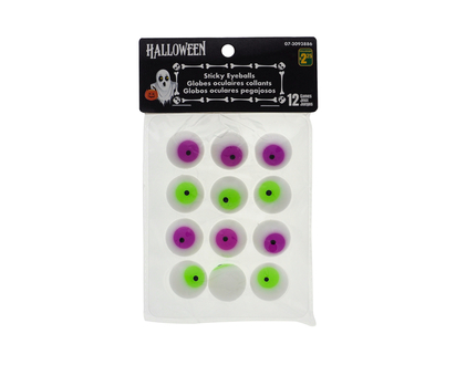 Halloween-Eyeballs Stickers, 12pc - 12pk