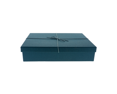 Large Metallic Linen Paper Box - 34.2cmx25.9cmx7.3cm