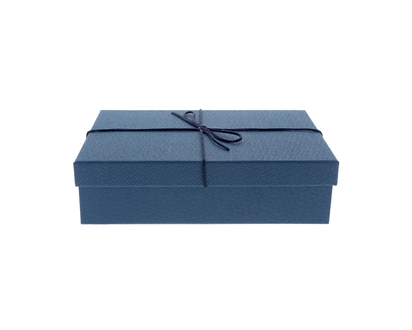 Medium Metallic Linen Paper Box - 24cmx16.4cmx6.4cm