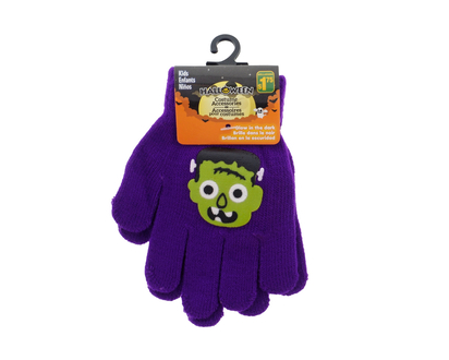 Halloween-Glow In The Dark Gloves F/Kids - 13.5cm