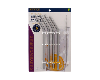 Stainless Steel Colored Straws , Clean