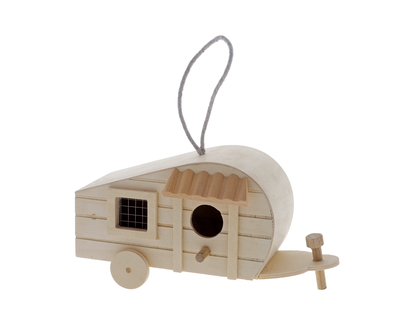 Wooden Camper Shaped Birdhouse W/Hanger - 23X9X12.8 CM, 23X8X11.5CM