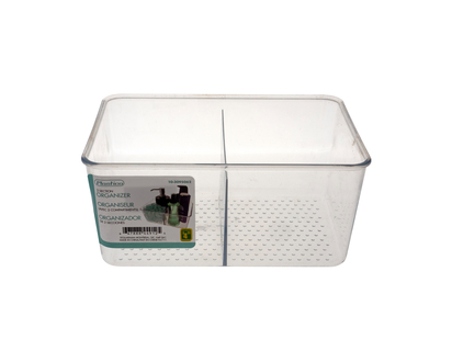Plastic 2 Section Pantry Organizer - 22.3cmx15.3cmx10.5cm