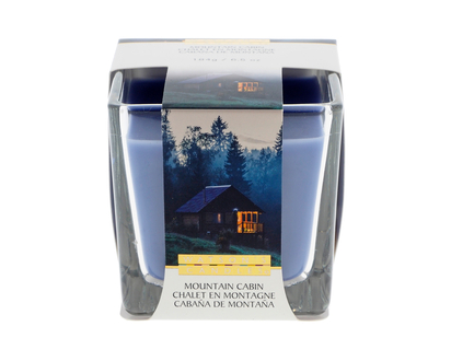 Scented Candle In Scripted Glass Jar - 8X8X8 CM
