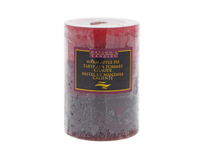 Scented Mottled Pillar Candle - 9.8CM / 3.8" H