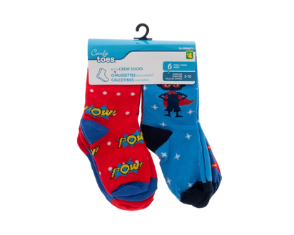 Chaussettes pour garçons, 6pr - Pqt 6