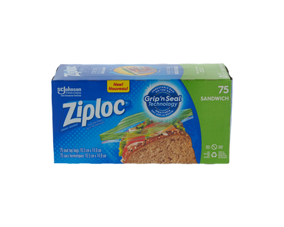 ZIPLOC Sandwich Seal Top Bags, 85 Pack - 16.5cm x 14.9cm / 85ct