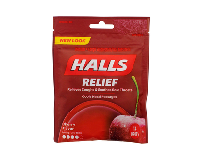 Halls Relief Cherry Flavour Cough, 14PC - 14ct