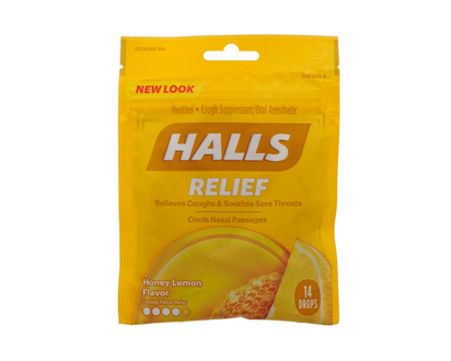 Halls Relief Honey Lemon Cough, 14PC - 14ct