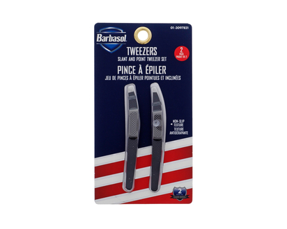 Tweezers With Non Slip Grip, 2 Pack - 2pk