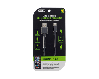 Lightning Compatible To USB Cable - 10'