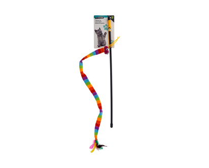 Feather And Fabric Cat Teasing Toy - 46.5CM
