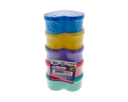 Heart/ Square Plastic Containers, 5pc - 5 pk