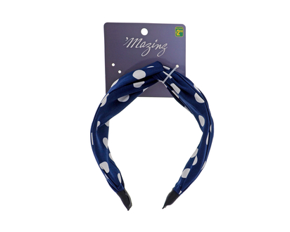 Polka Dot Print With Knot Headband - 34 g