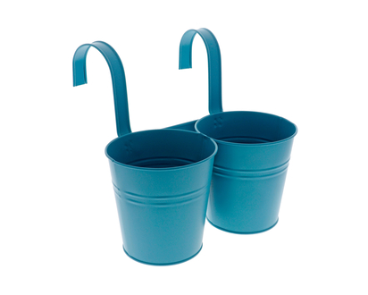 Twin Buckets With Hanging Hook, 2pc - 24cm
