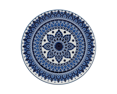 Vintage Blue Design Ceramic Dinner Plate - 10.5"