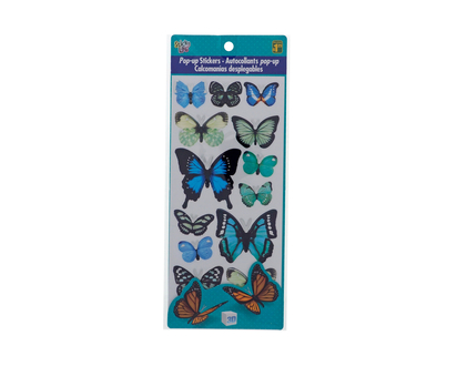 Butterfly Stickers With Glitter - 23cmx10cm
