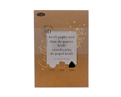 Bloc-notes de papier artisanal, 60pc - 60 feuilles